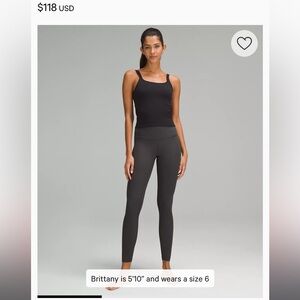 Lululemon Charcoal Align High-Rise Ribbed Pant 28”